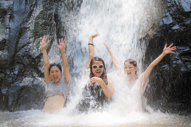 10KM Inflatable Kayaking and 3HR Trekking Adventure - A 10-meter waterfall and a swim break