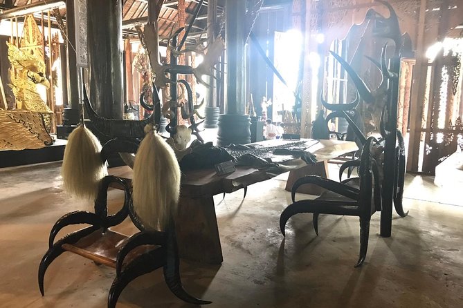 Chiang Mai-Chiang Rai:White-Black-Blue Temple-Golden Triangle-Keren-Boat Trip - Black House Museum is modern art with a darker edge