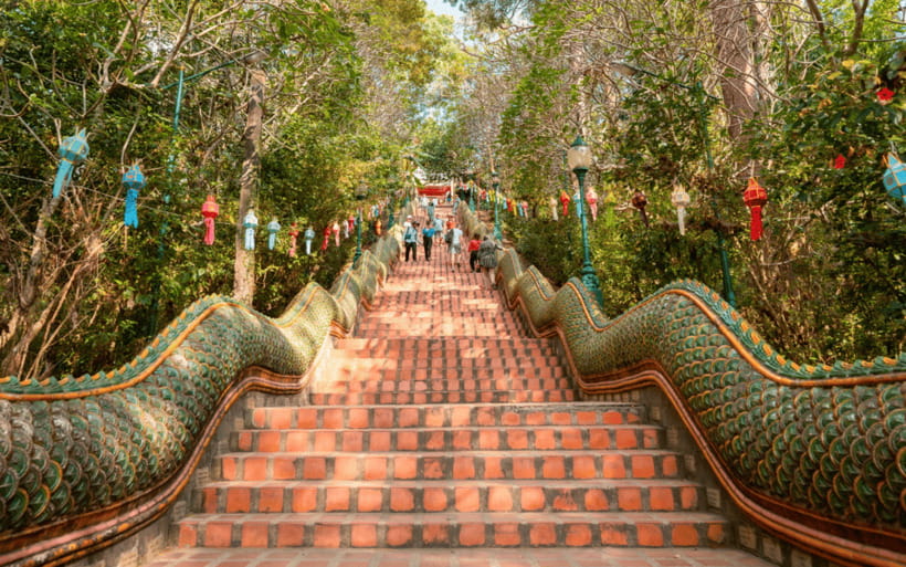 Chiang Mai: Doi Suthep Temple and Waterfall by Songtaew Trio - Wat Pha Lat: the most peaceful stop on the route