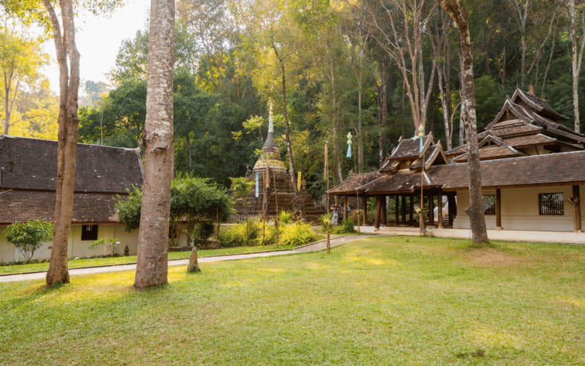 Chiang Mai: Doi Suthep Temple and Waterfall by Songtaew Trio - Wat Phra That Doi Suthep and the view over Chiang Mai