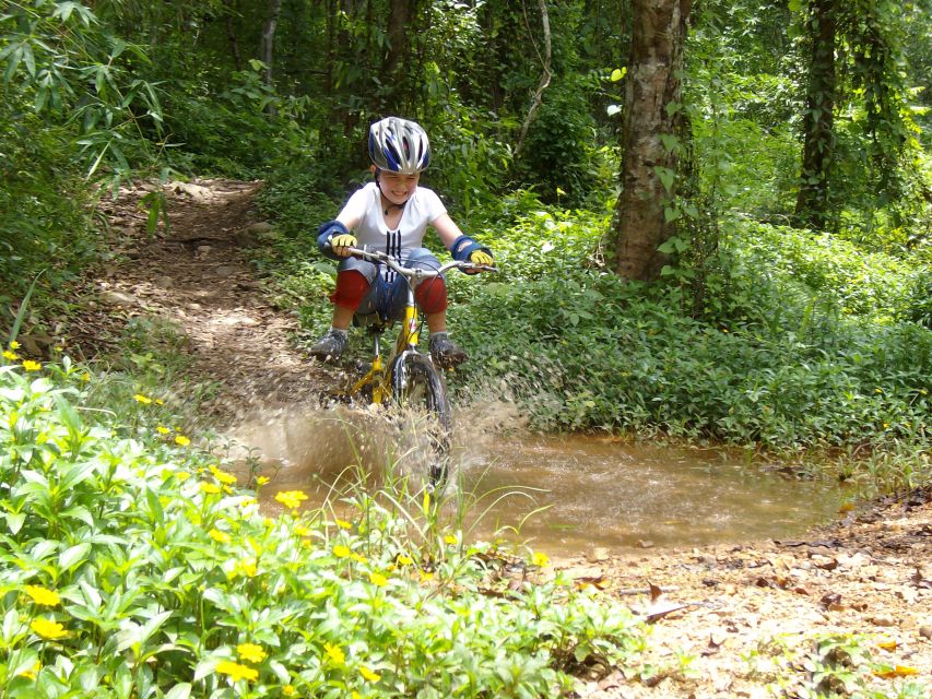 Chiang Mai: Rainforest Guided Mountain Biking Tour - Bikes, safety gear, and the support truck