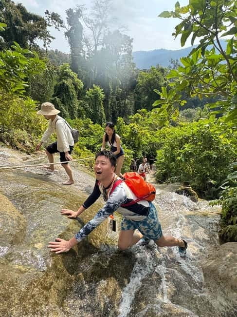 Chiang Mai Sticky Waterfall Adventure-Climb Like Spider-Man! - Who will enjoy this waterfall trip most
