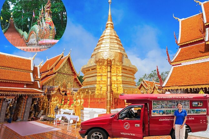 Doi Suthep Temple Tour by Local Red Car 3 Hour Adventure - Reaching the golden temple