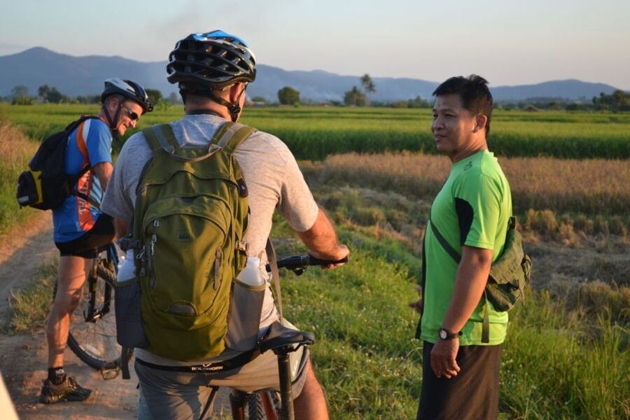 From Chiang Mai: Mae Taeng Valley and Waterfalls Cycle Tour - Cooling off at Bua Thong Sticky Waterfalls