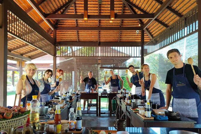 Full-Day Thai Cooking Class with Grandma - Market and Farm Tour - Your own station and seven Thai dishes