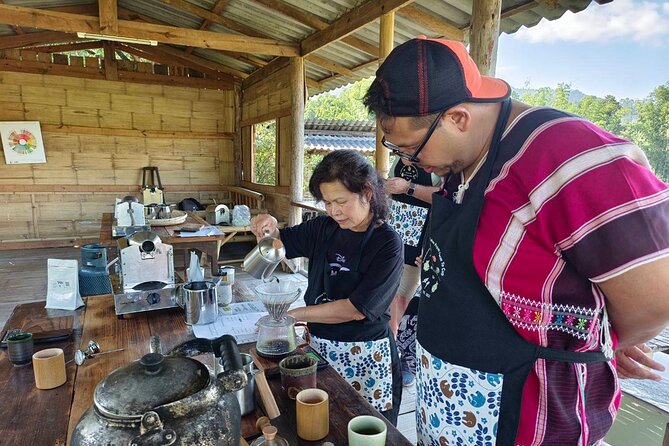 Off the Map Chiang Mai Jungle Coffee Trek Roast and Brew - Brewing with the V60