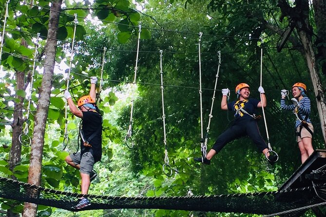 Phoenix Adventure Park Zipline, High Rope Course In Chiang Mai - The obstacles: from bamboo beams to Angry King Kong