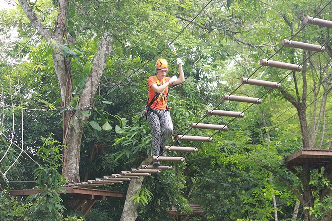 Phoenix Adventure Park Zipline, High Rope Course In Chiang Mai - Getting fitted with the harness and safety equipment