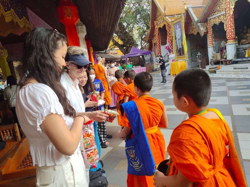 Spiritual Sunrise Wat Doi Suthep, Pha Lat, Alms & Meditation - Chanting, meditation, and the morning alms offering